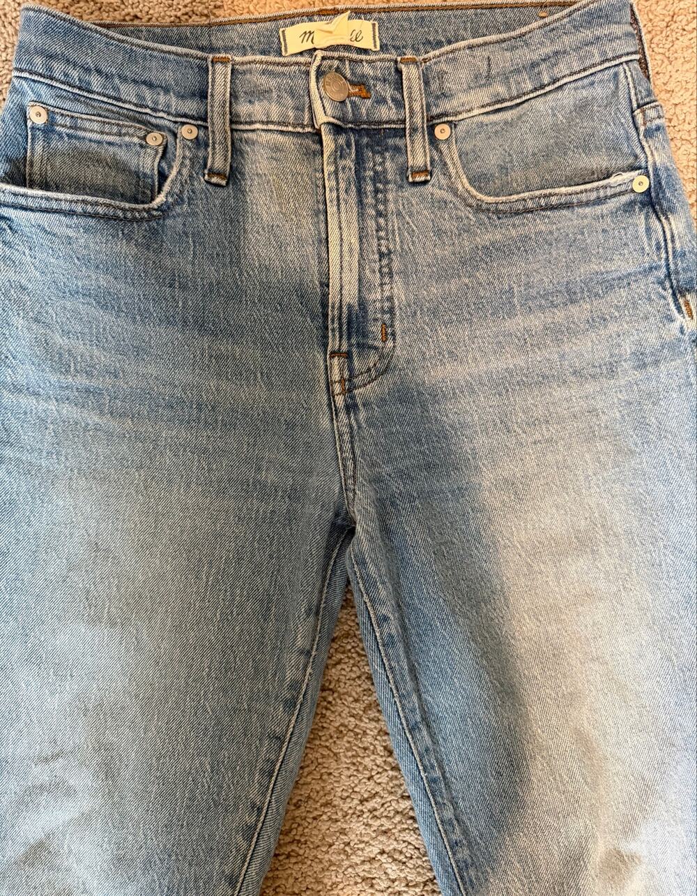Madewell Perfect Vintage Jeans 26P Enmore Wash Raw Hem MB408